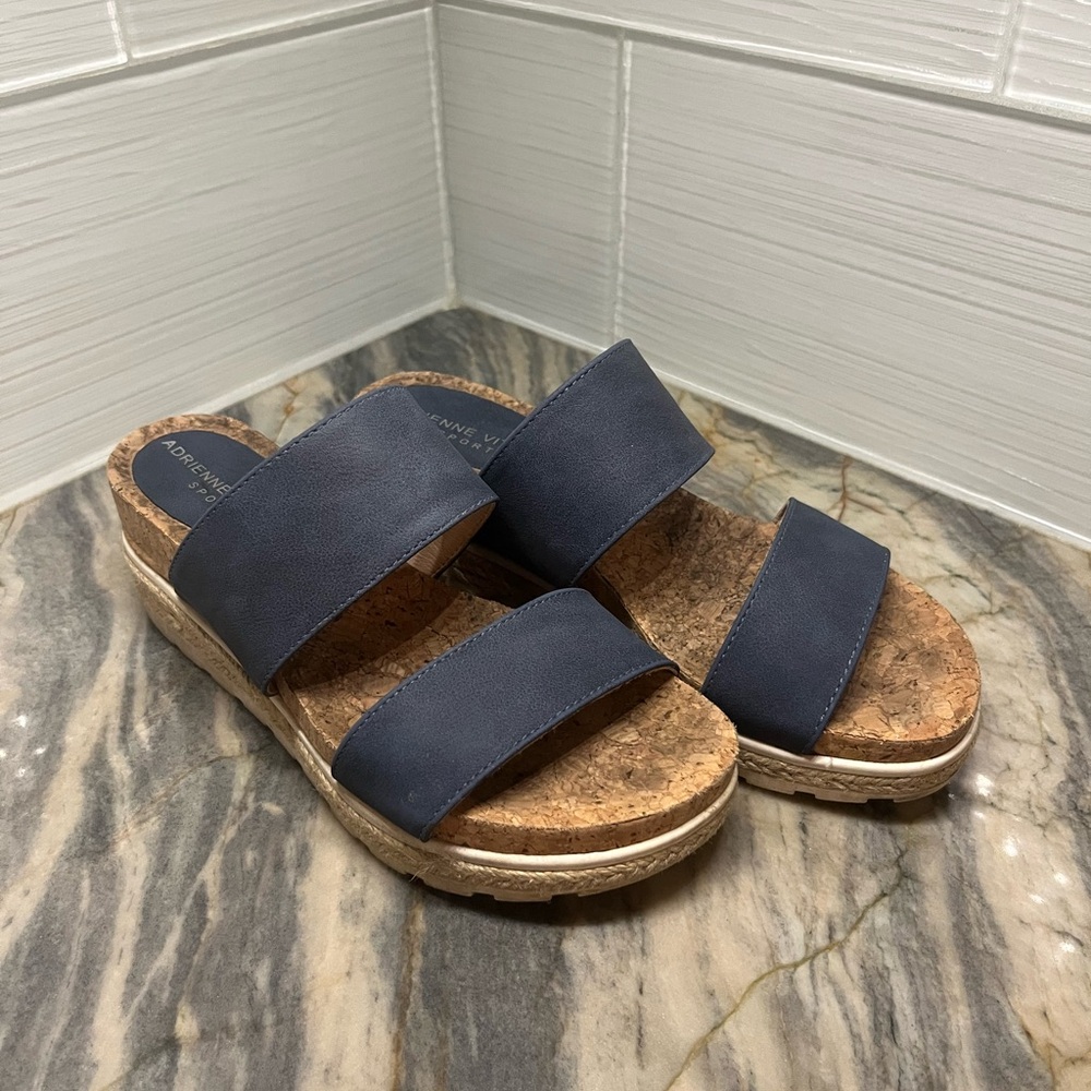 Adrienne Vittadini Sport Cara Wedge Navy
Cork espadrille sandals 6